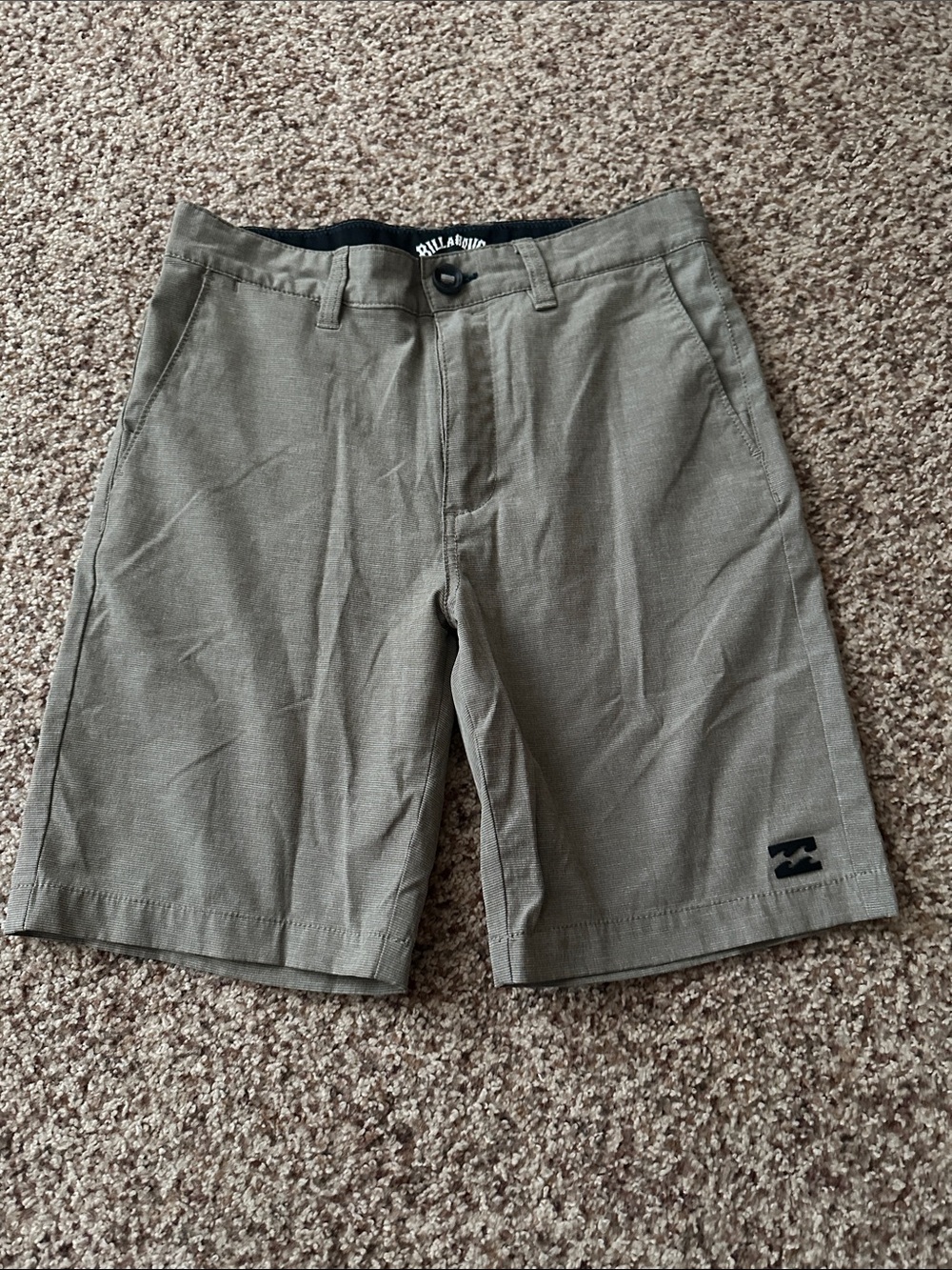 Billabong Big Kids/Mens’ Olive Green Classic Billabong Walkshorts